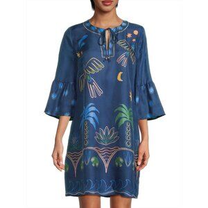 Johnny Was Jade Lorianne Silk Shift Tropical Mini dress Size Small NWT